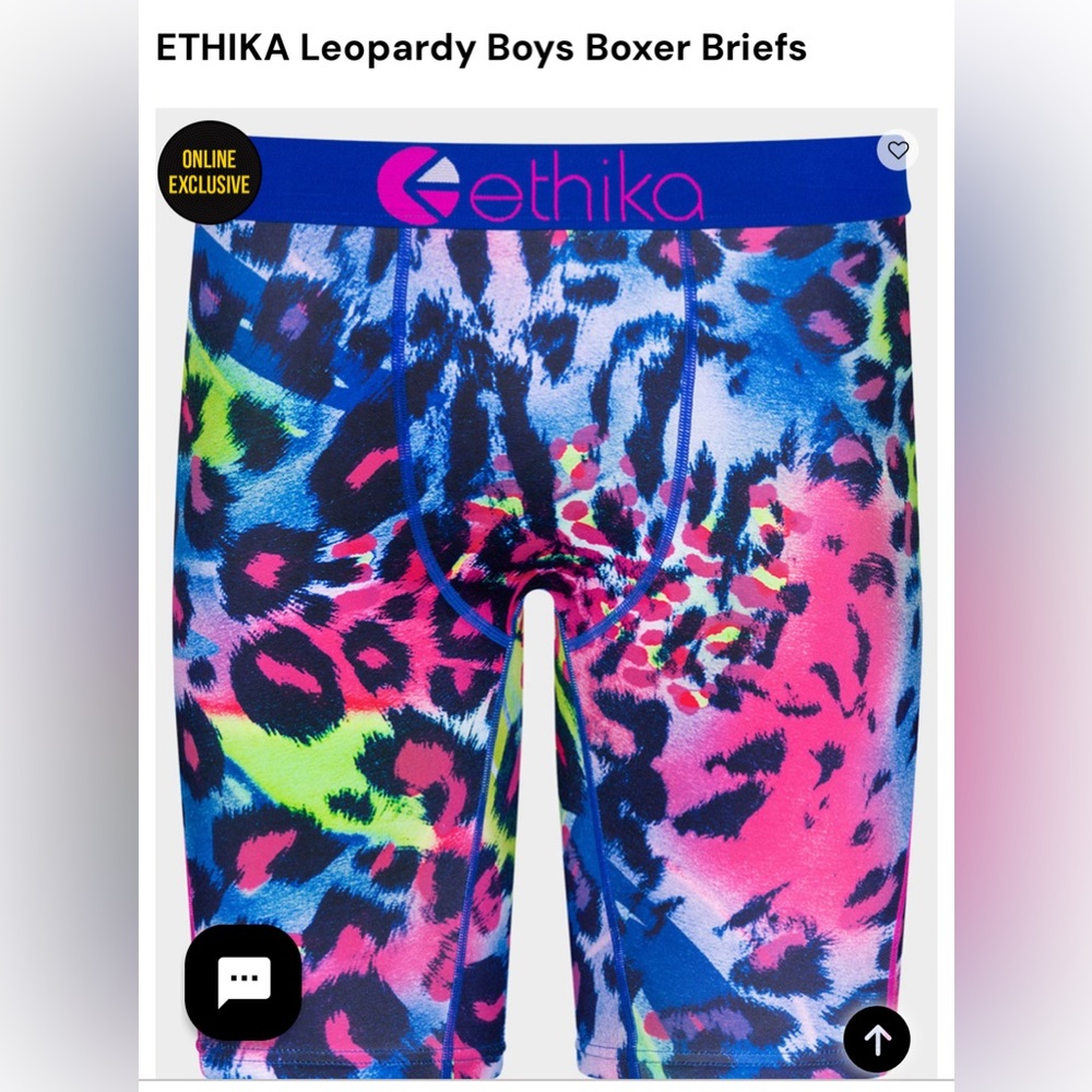 NWT BOYS Ethika Staple “LEOPARDY “ (BLST2259)